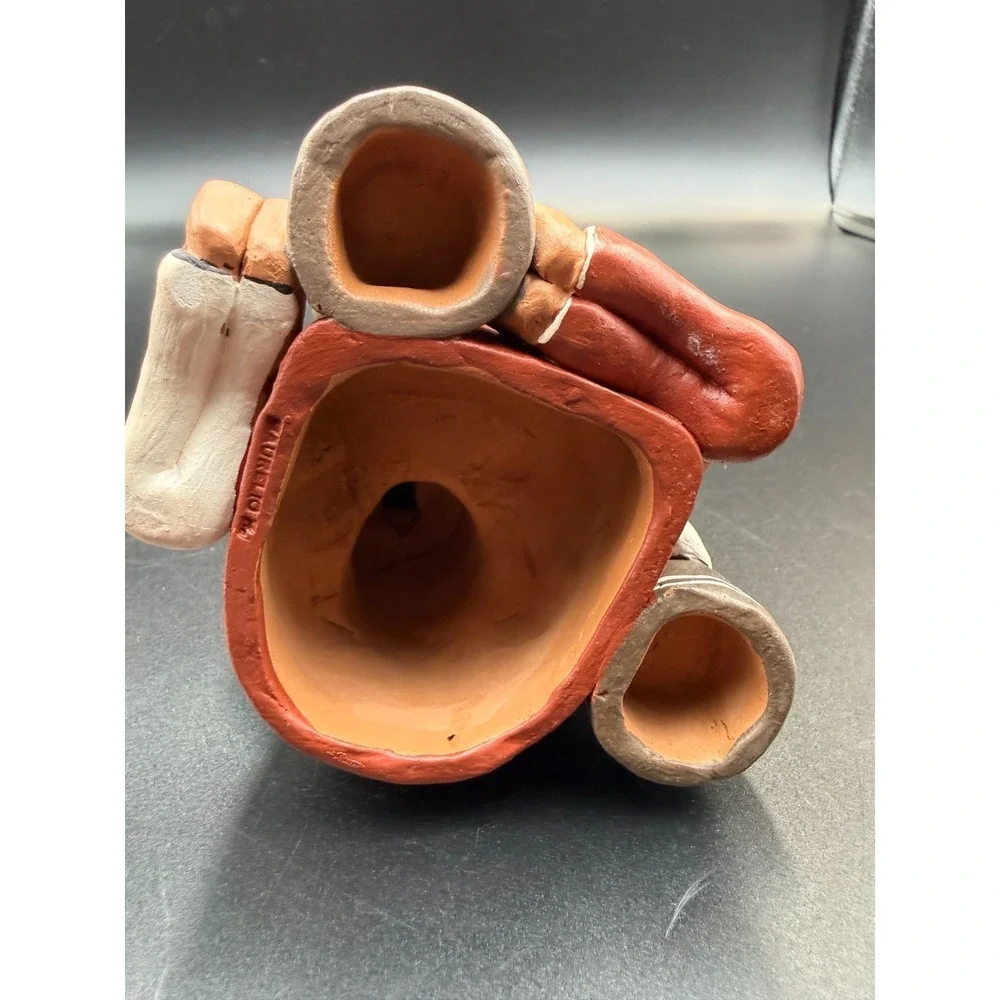 Peruvian Clay Storyteller Signed Maurelio H. w/ 2 Guatemalan Worry Dolls - VTG - Picture 9 of 14